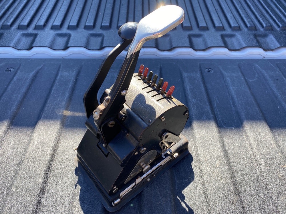 Vintage Check Writer By HEDMAN MFG CO