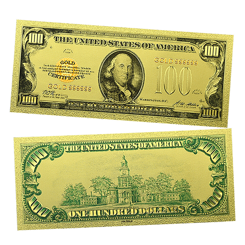 5pcs/set in Envelope Benjamin Franklin US 100 Dollars Plastic Banknotes Souvenir