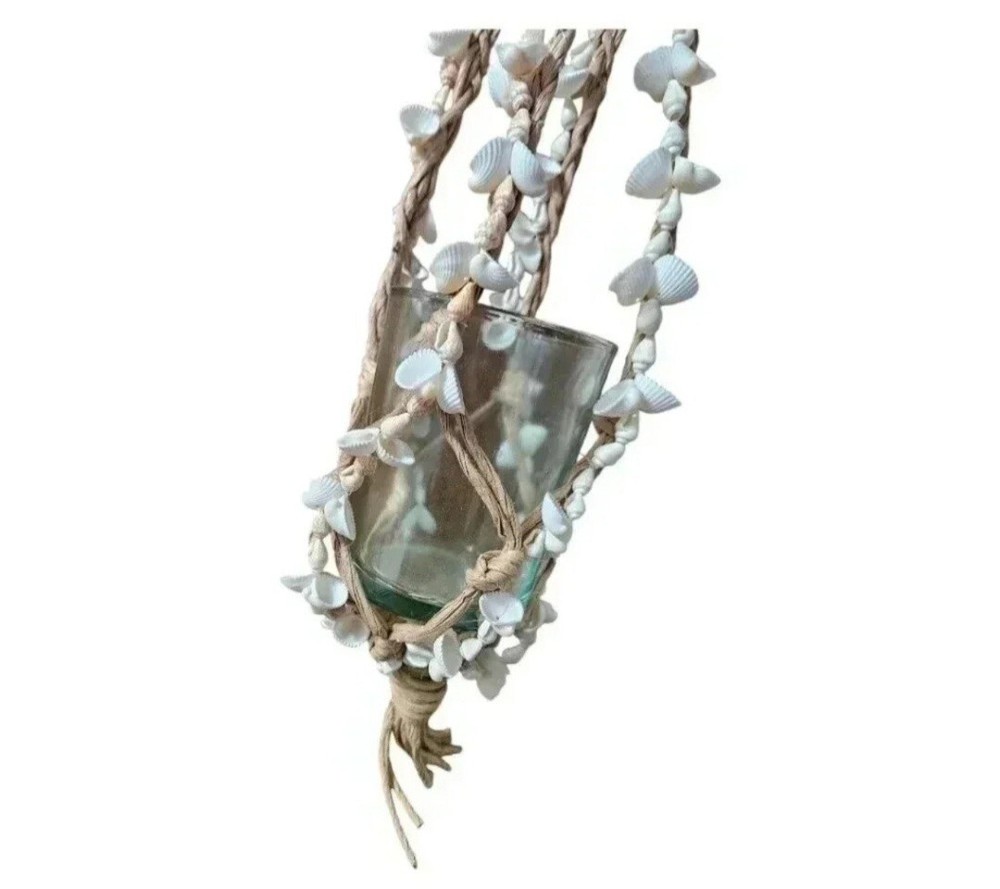 Small Seashell Hanging Planter