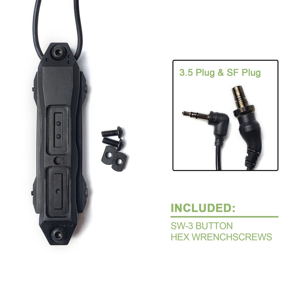 Tactical Airsoft PEQ15 DBAL-A2 Augmented Dual Pressure Switch Laser Light Switch