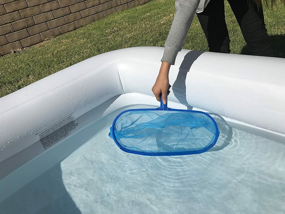 Pool Spa Skimmer Leaf Rake with Ultra Durable Deep Net & Sturdy Polymer Frame