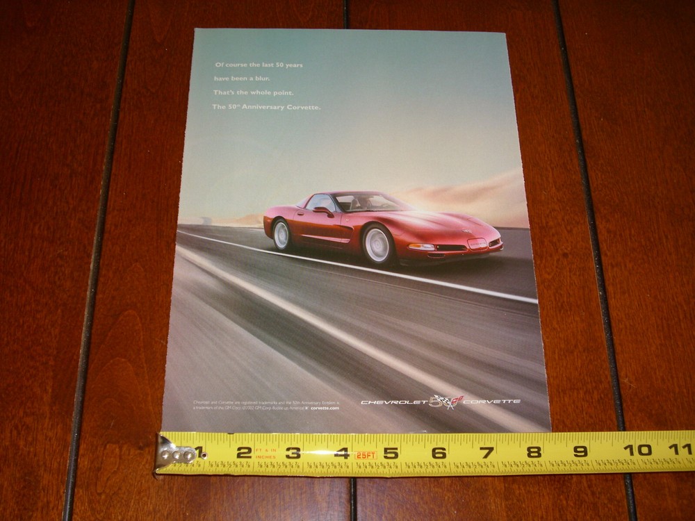 2003 CORVETTE 50th ANNIVERSARY ORIGINAL AD