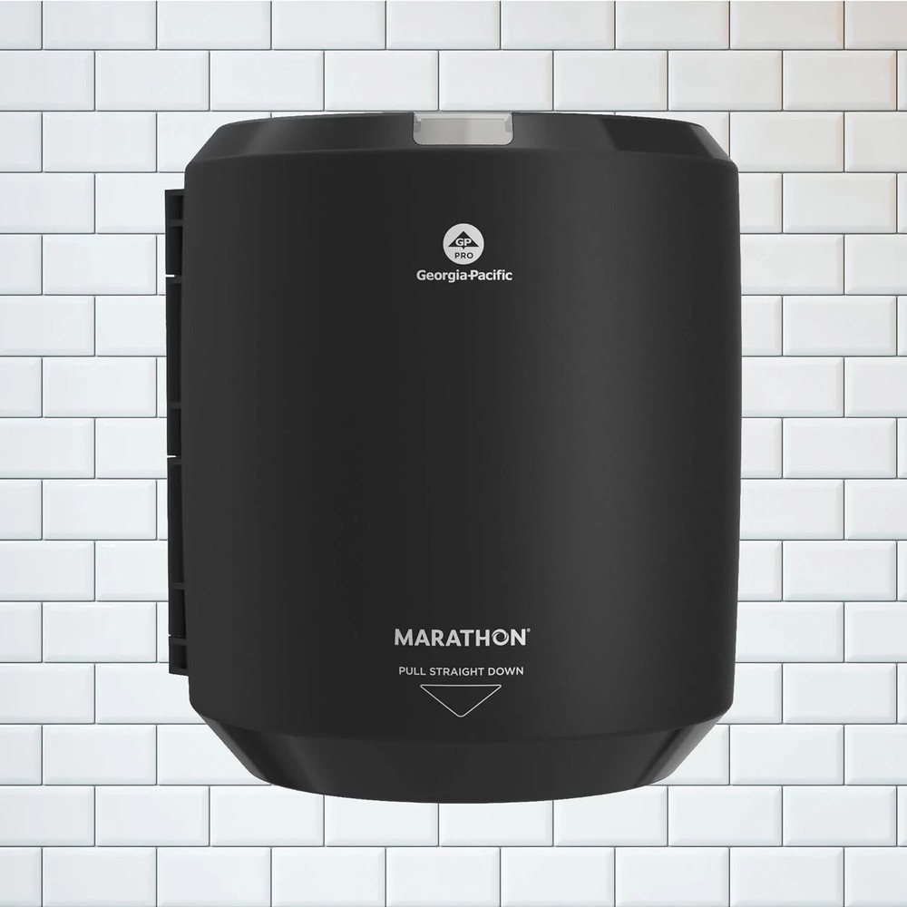 Marathon Manual Centerpull Paper Towel Dispenser, Black