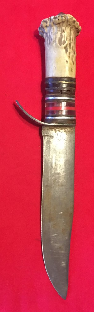 WWII era, homefront Bowie Style fighting knife, Composite handle