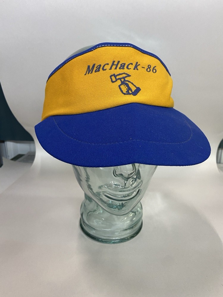 Vintage MacHack-86 Sun Visor Mac Computers Computer Repair Pc Promo