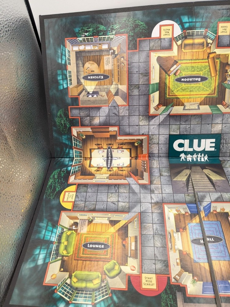 2002 Clue Board Game Replacement Parts Game Board Instructions #1