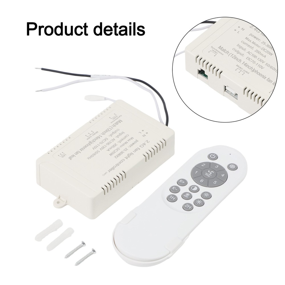Remote Control 24V Fan Light with Smooth Dimming for Your Home Environment