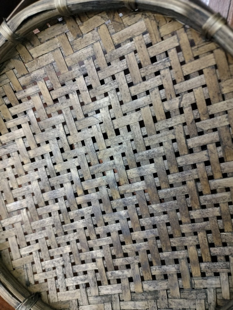 Vintage Bamboo Strainer Sieve Colander Woven