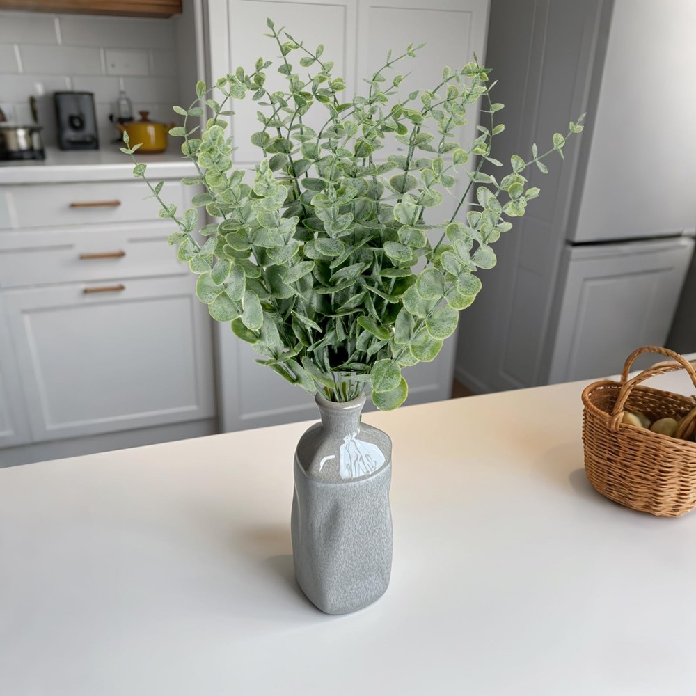 20pcs Eucalyptus Stems Artificial Eucalyptus Leaves Stems Artificial Fake Flo...