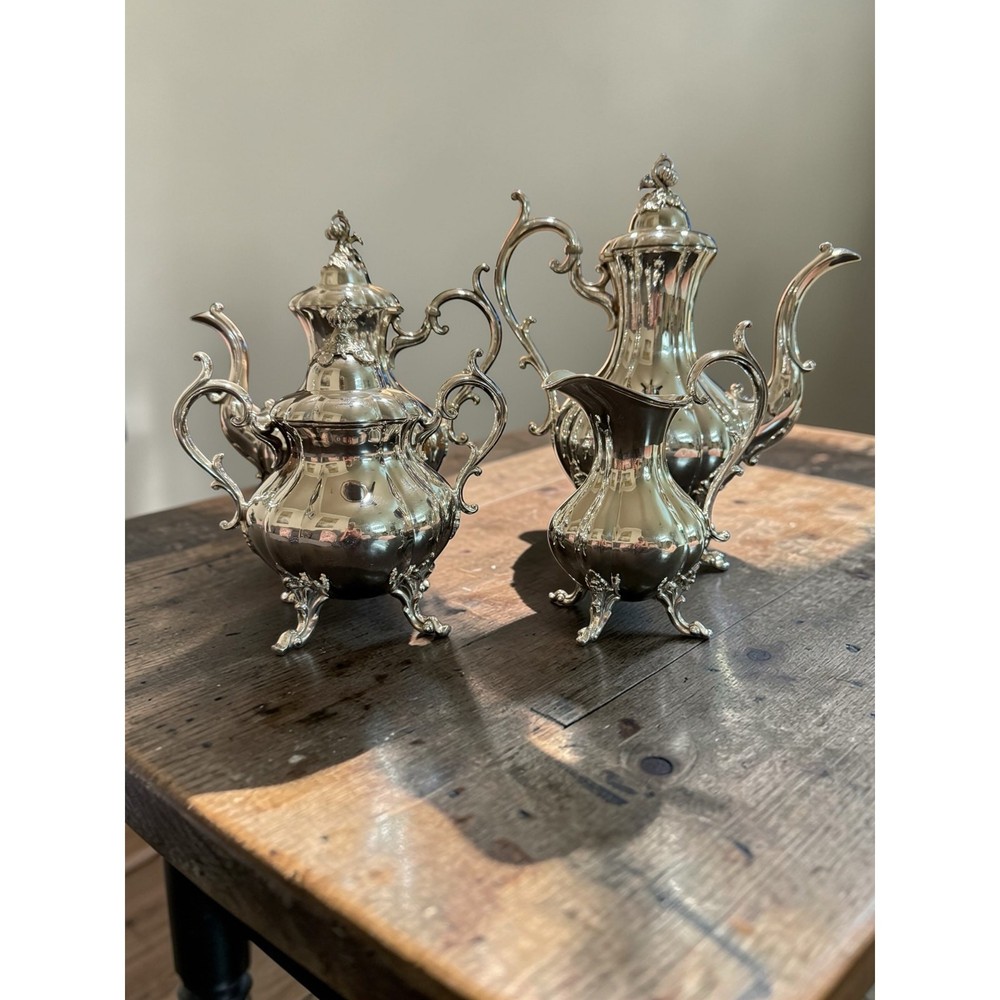 Vintage Reed & Barton "Winthrop" Silver-Plated Tea & Coffee Service