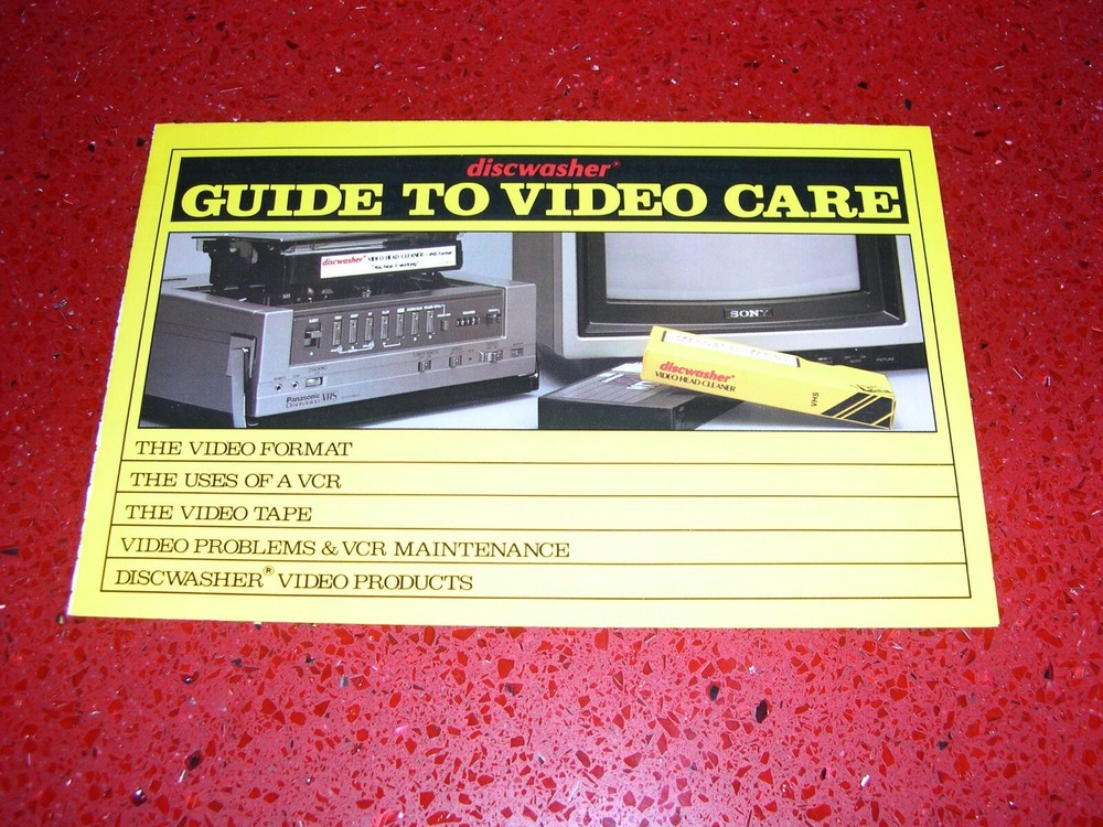DISCWASHER GUIDE TO VIDEO CARE (4 PAGE GUIDE)