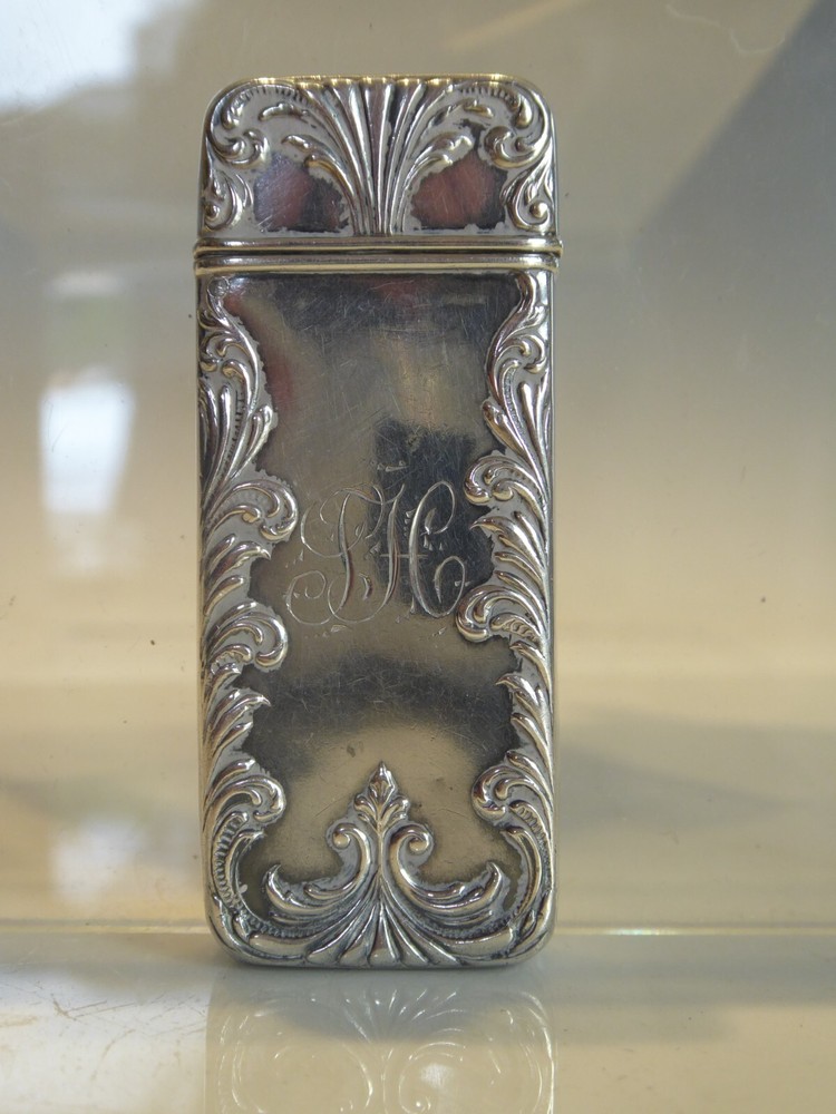 ANTIQUE SILVER VESTA CASE