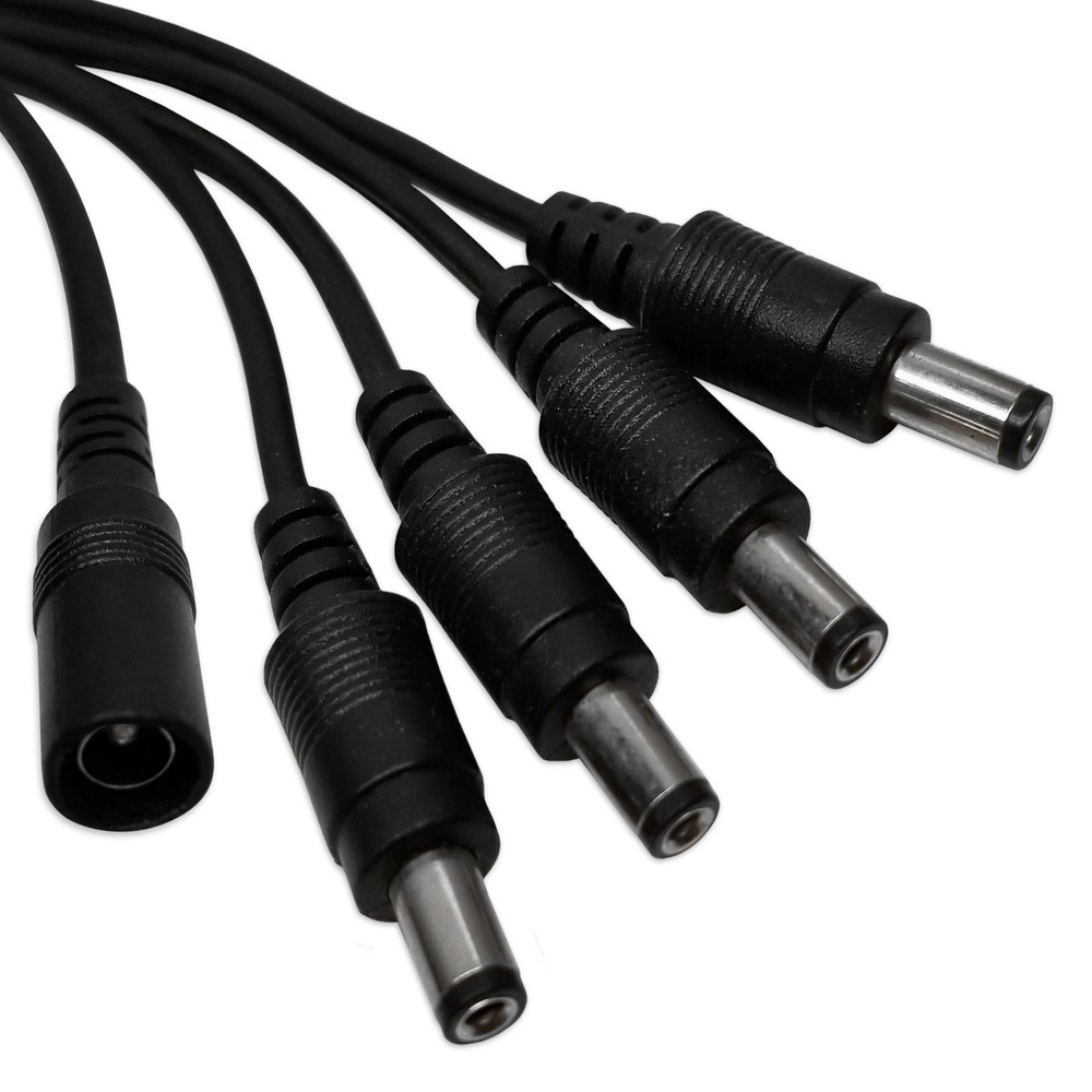 2 Pack - 4 Way Channel DC Power Splitter Adapter Cable for CCTV Security Camera