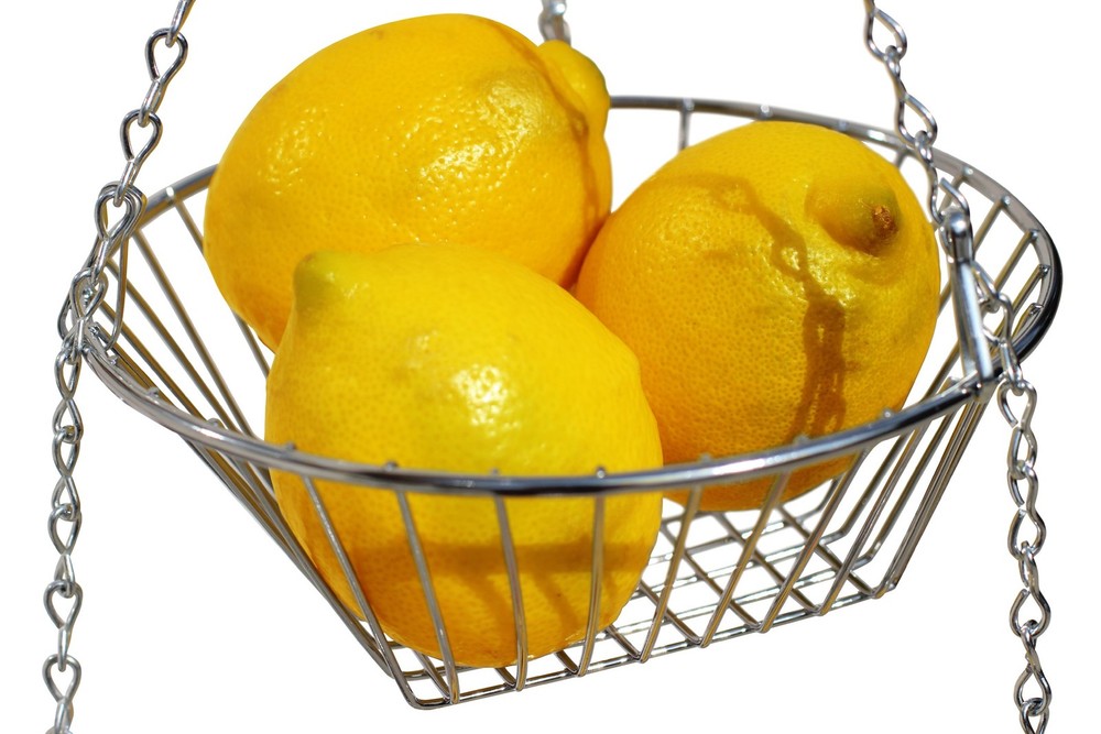 Hanging Fruit Basket, 3-Tier, Chrome