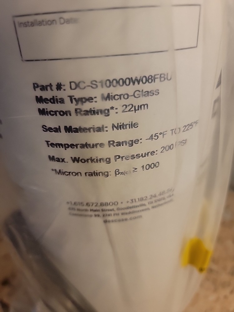 DES CASE DC-S10000S08CBU SPIN-ON FILTER ELEMENT .