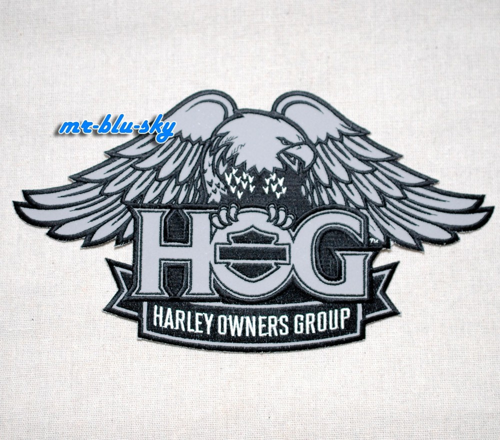 Small Reflective Eagle Patch ~ Harley Davidson Owners Group H.O.G.