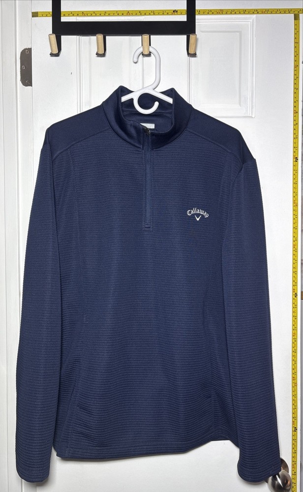 Callaway Quilted Navy 1/4 Zipper Men’s Pullover - Large