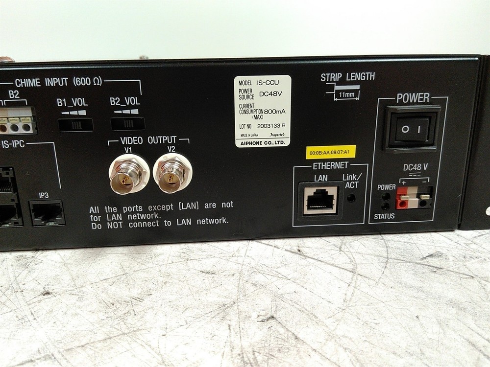 Power Tested Only Aiphone IS-CCU Central Control Unit AS-IS
