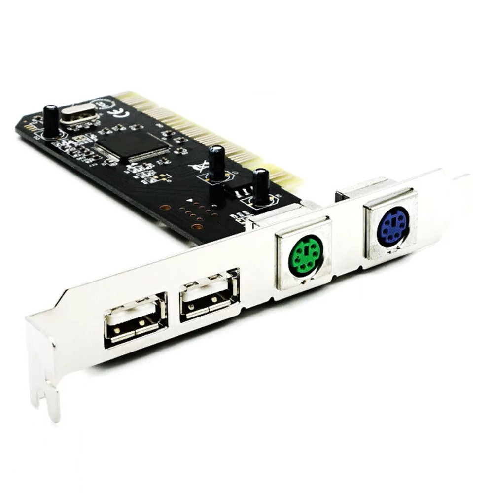 Multi-Interface PCI to PS2 PS/2 USB 2.0 For PC Keyboard Mouse Adapter Card