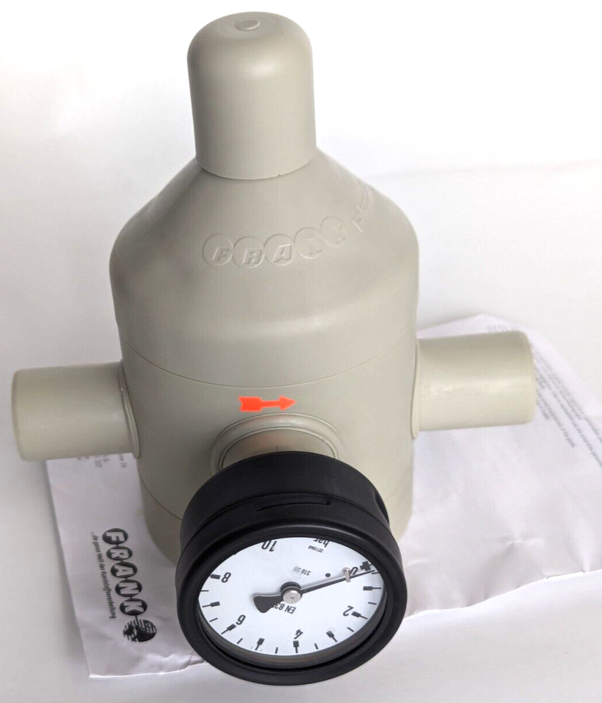 FRANK pressure reducer type V 182 DN 25 material: PP/FPM 0.5-10 bar 17,004,467