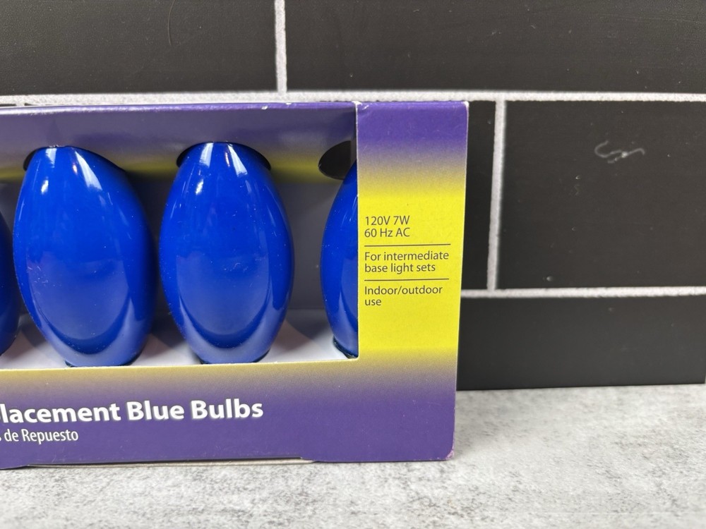 Pack of 4 Blue C9 Holiday Replacement Bulbs