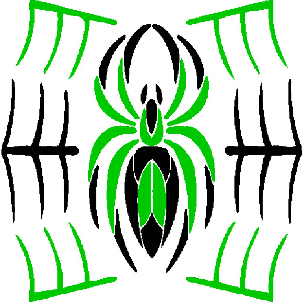 30 Custom Green Spider Web Personalized Address Labels