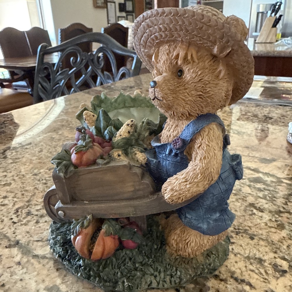 Windsor Bears Fall Harvest Teddy Bear Planter