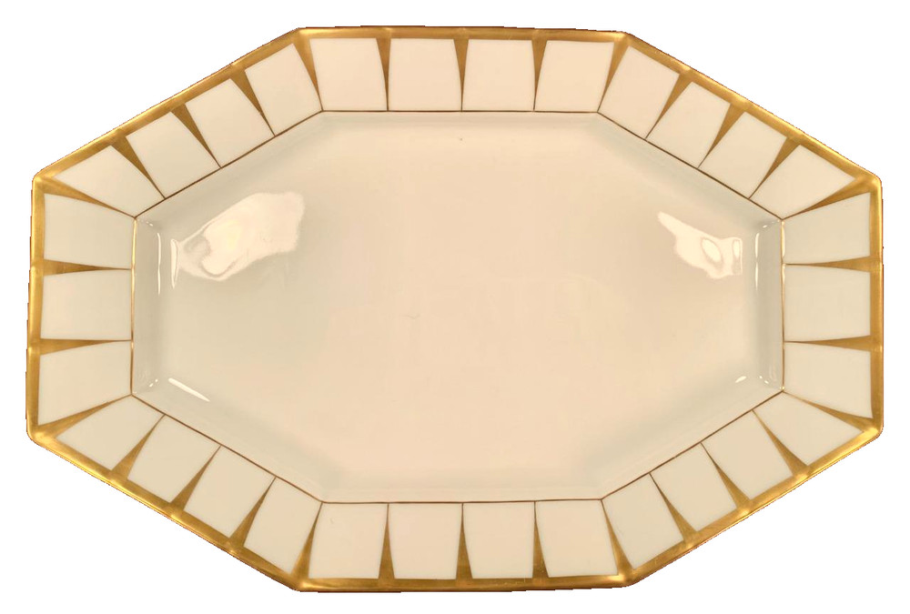 Furstenberg Grecque Athena 15" Octagonal Serving Platter Bavaria 1966-2006 (O)