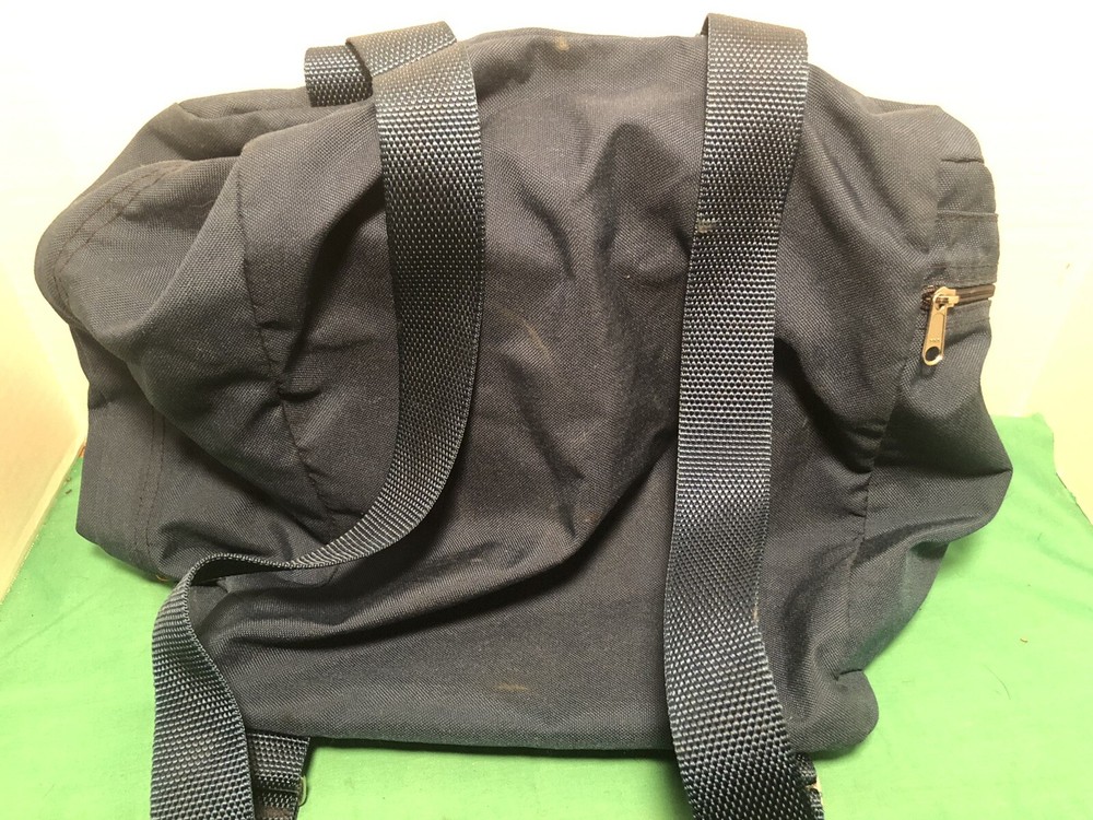 Athalon Ski Boot Bag Blue Leather Handle Straps - CLEAN