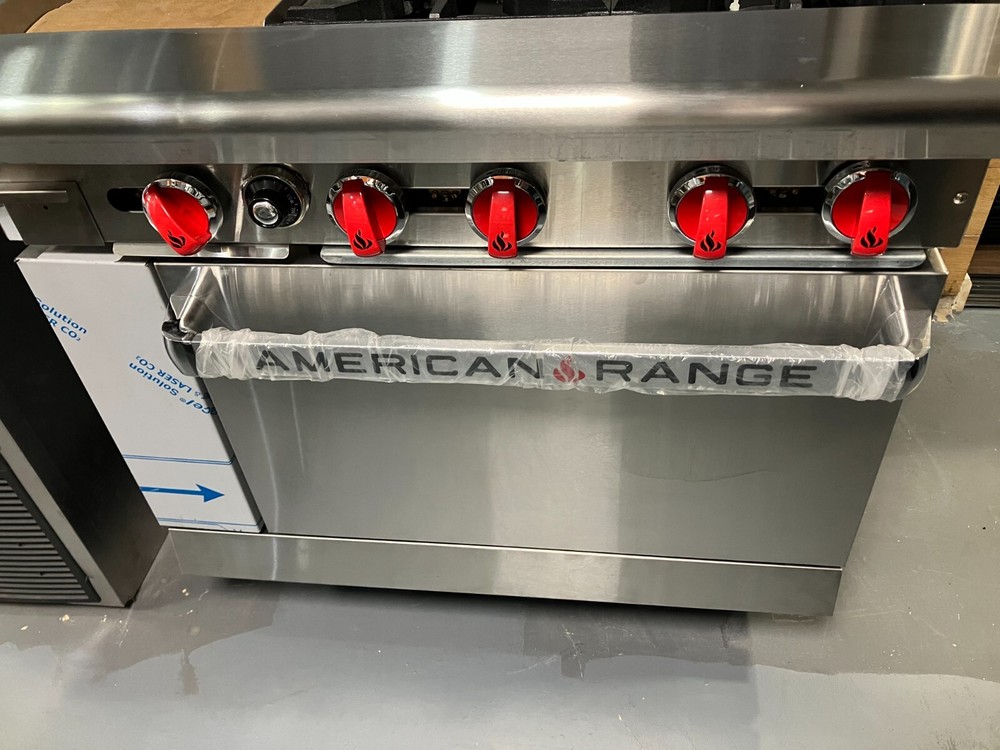 American Range AR-12G-4B, 36-Inch 4-Burner Range with Left side Griddle
