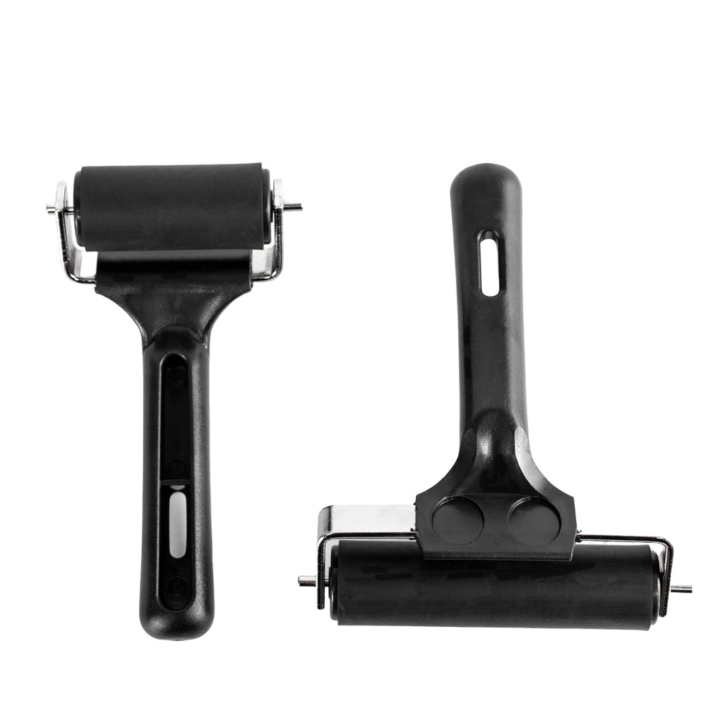 2-Pack Brayer Rollers Crafting 4-Inch  2.2-Inch Rubber Rollers Printmaking