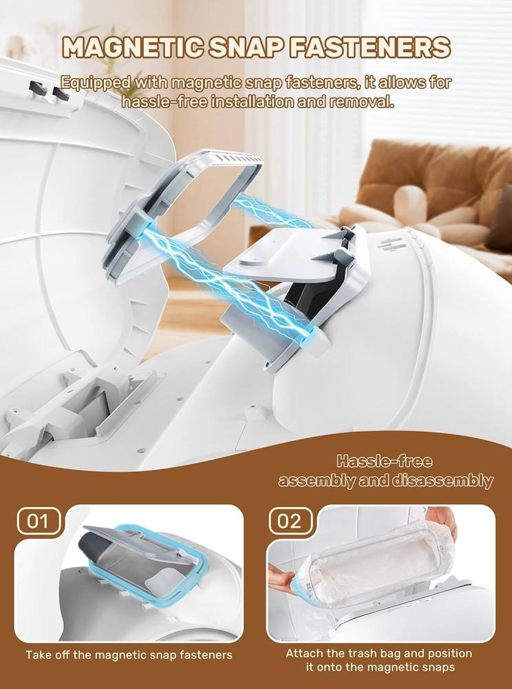 Automatic Litter Box, (2026) Multi-Function Upgrade Robot Self Cleaning Litter B