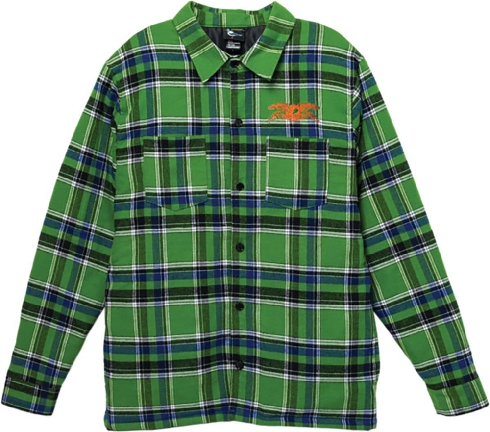 Anti Hero Skateboards Basic Eagle Green/Blue Flannel Jacket - Small