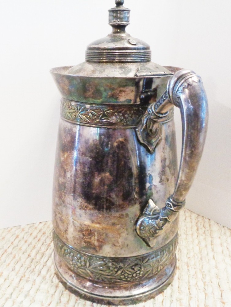 Simpson Hall Miller Silver Plated Water Pitcher Jug #387