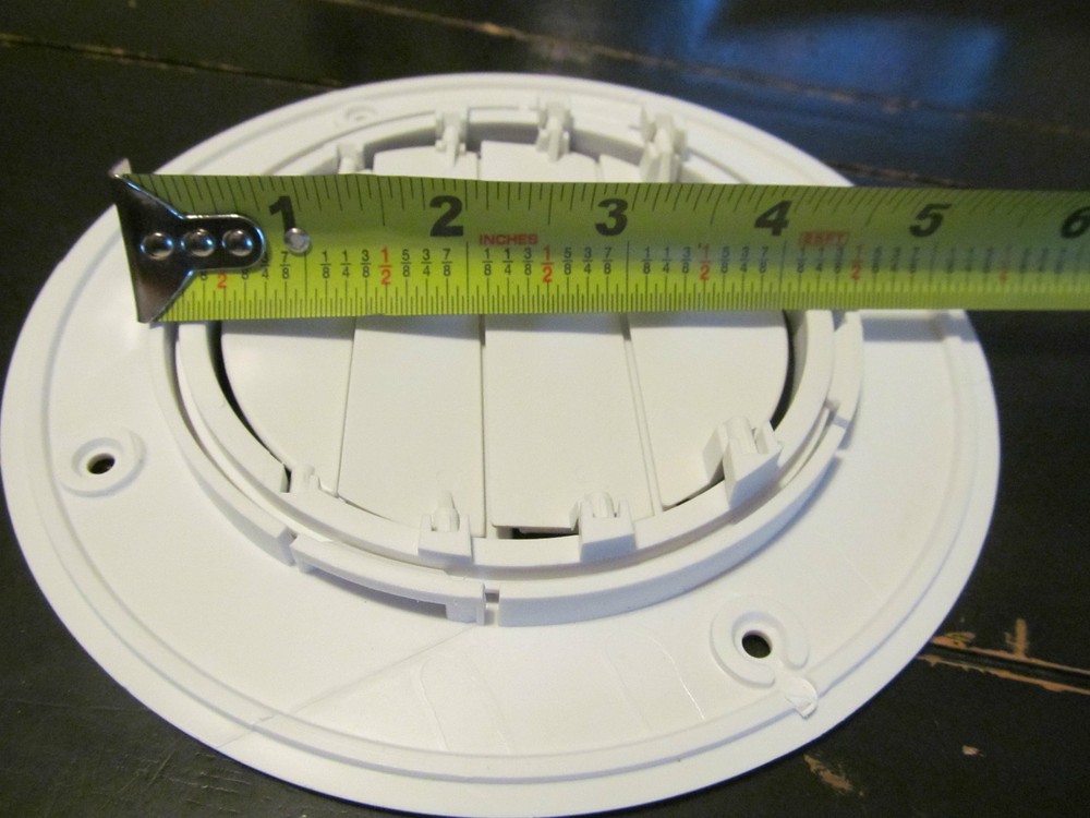 RV Round AC Ceiling Vent - Fully Adjustable - White