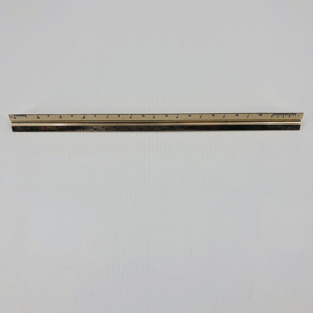 Advertising Metal 12" Triangular Architectural Ruler Santa Barbara Plan Service