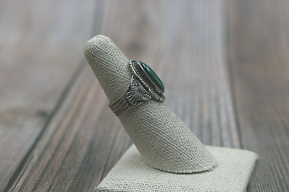 *Malachite Southwestern Ring Sie 7 4.7g