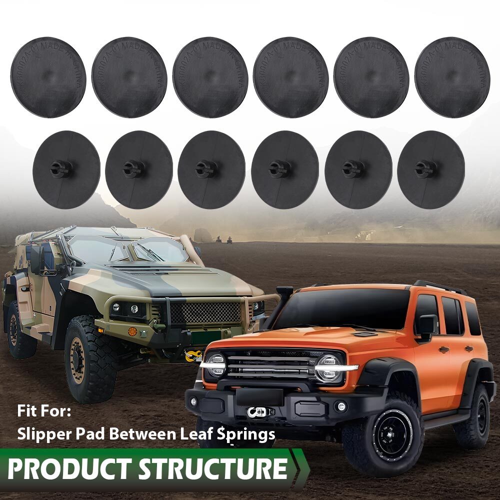 2" Leaf Spring End Tip Pad Anti Squeak Insert Cushion Plastic Silencer