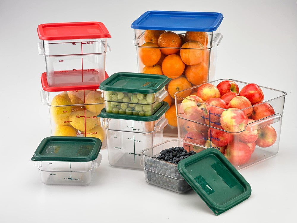Squares Square Food Storage Container with Stackable Design for Catering, Buf...