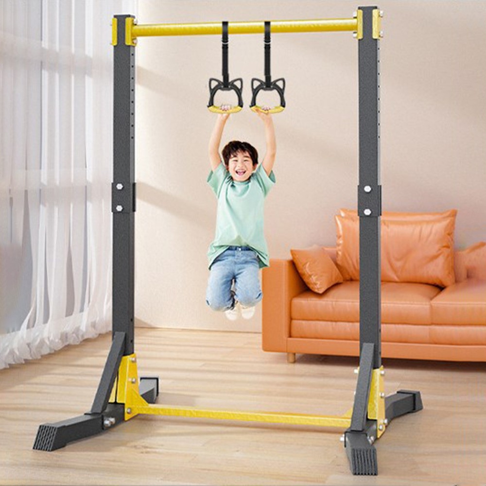 Pull Up Bar Stand Station 400LBS Adjustable Height Strength Training Home Gym