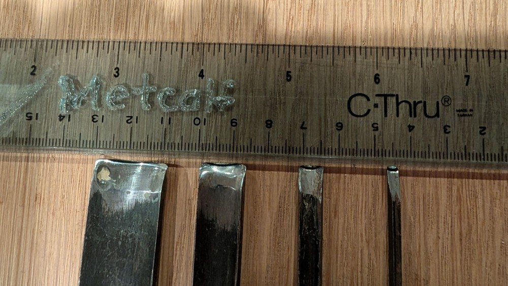 Set Of Four Japanese Kote Nomi Crank Neck Gouges