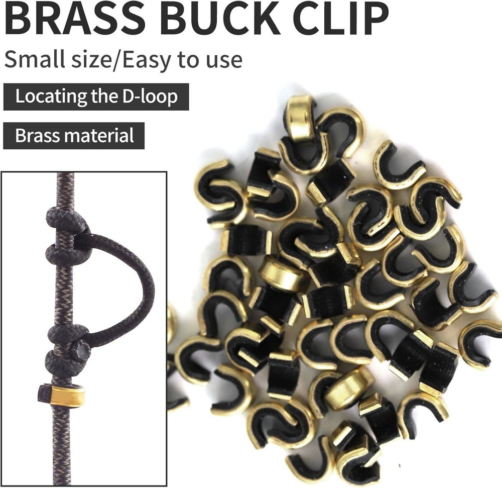 40Pcs Bow String Nock Points Arrows Bowstring Brass Nocking Points Set Archery