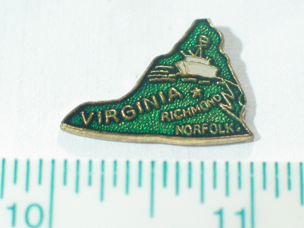 Vintage Virginia State Green Pin
