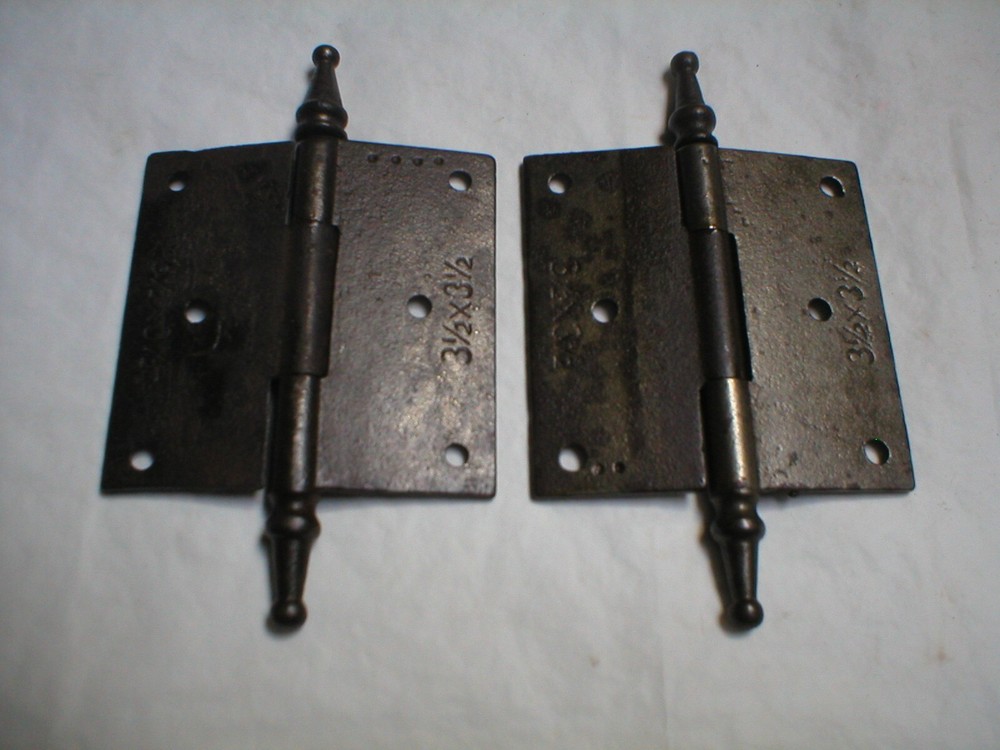 Antique Victorian 3 1/2" Steeple Hinge pair