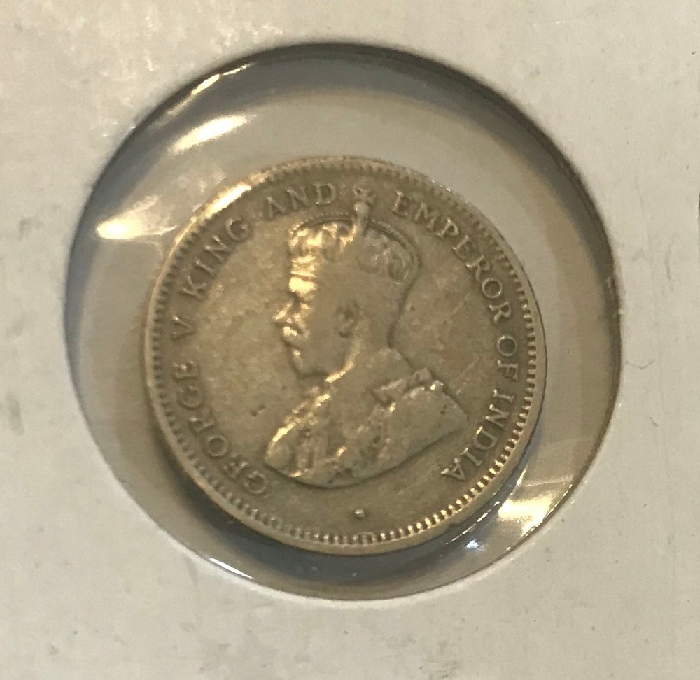 1925 CEYLON(Great Britain) Silver 25 c