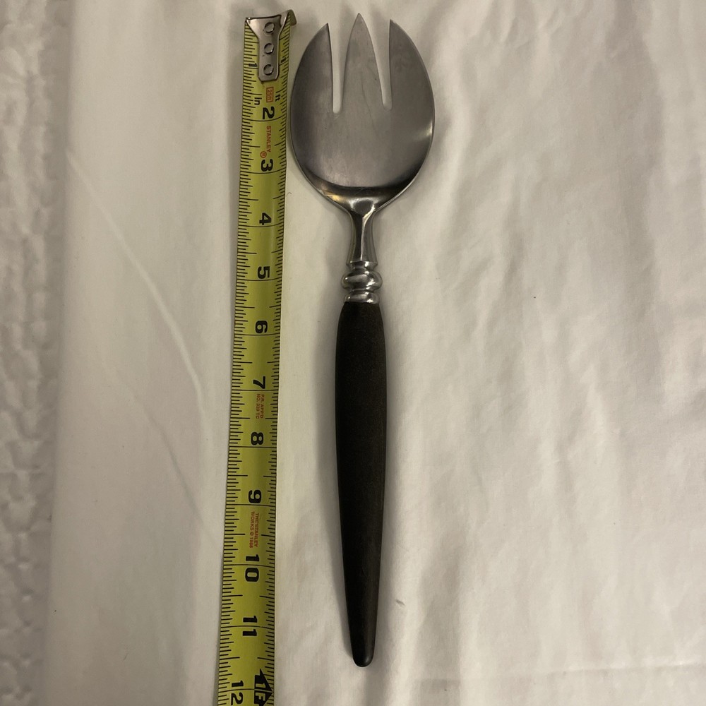 Guildcraft Forged Stainless Serving Fork With Black Handle Japan 11.5”