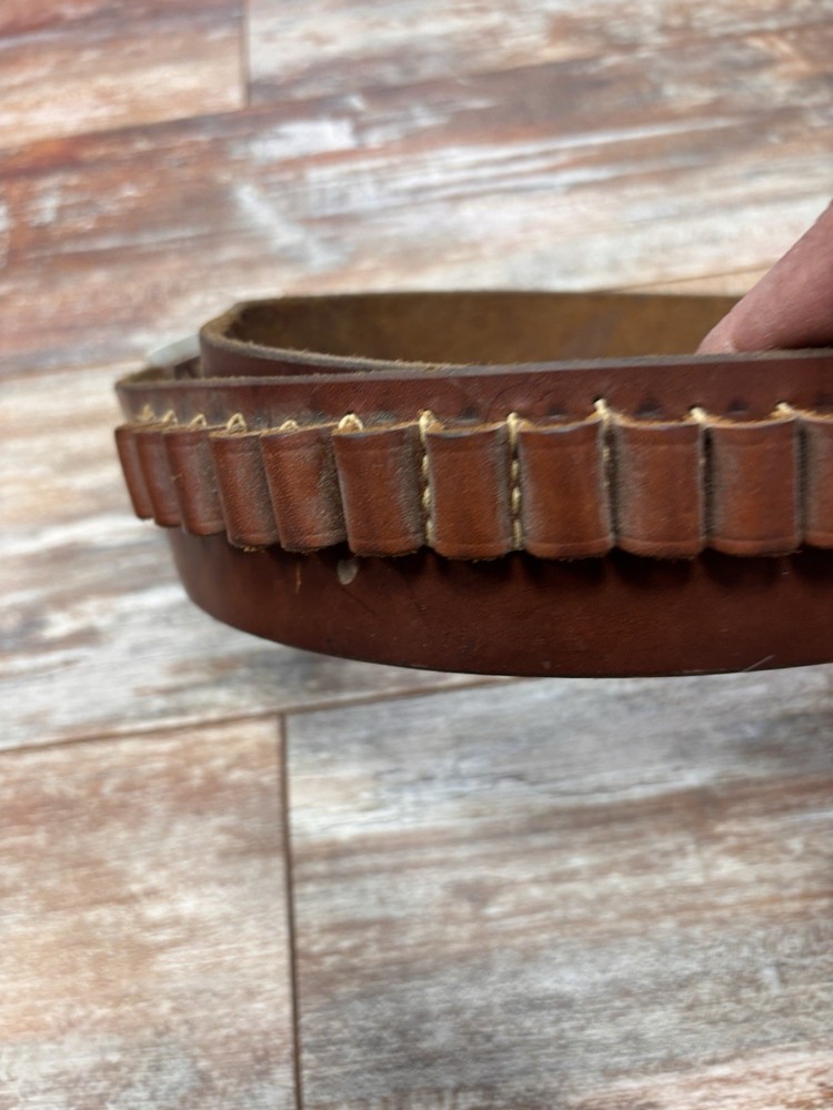 Vintage Hunter Leather Ammo Belt Brown 138 Small