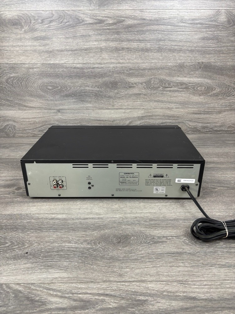 Onkyo TA-RW414 Dual Cassette Tape Deck Tested Working! Missing 1 Eject Button!
