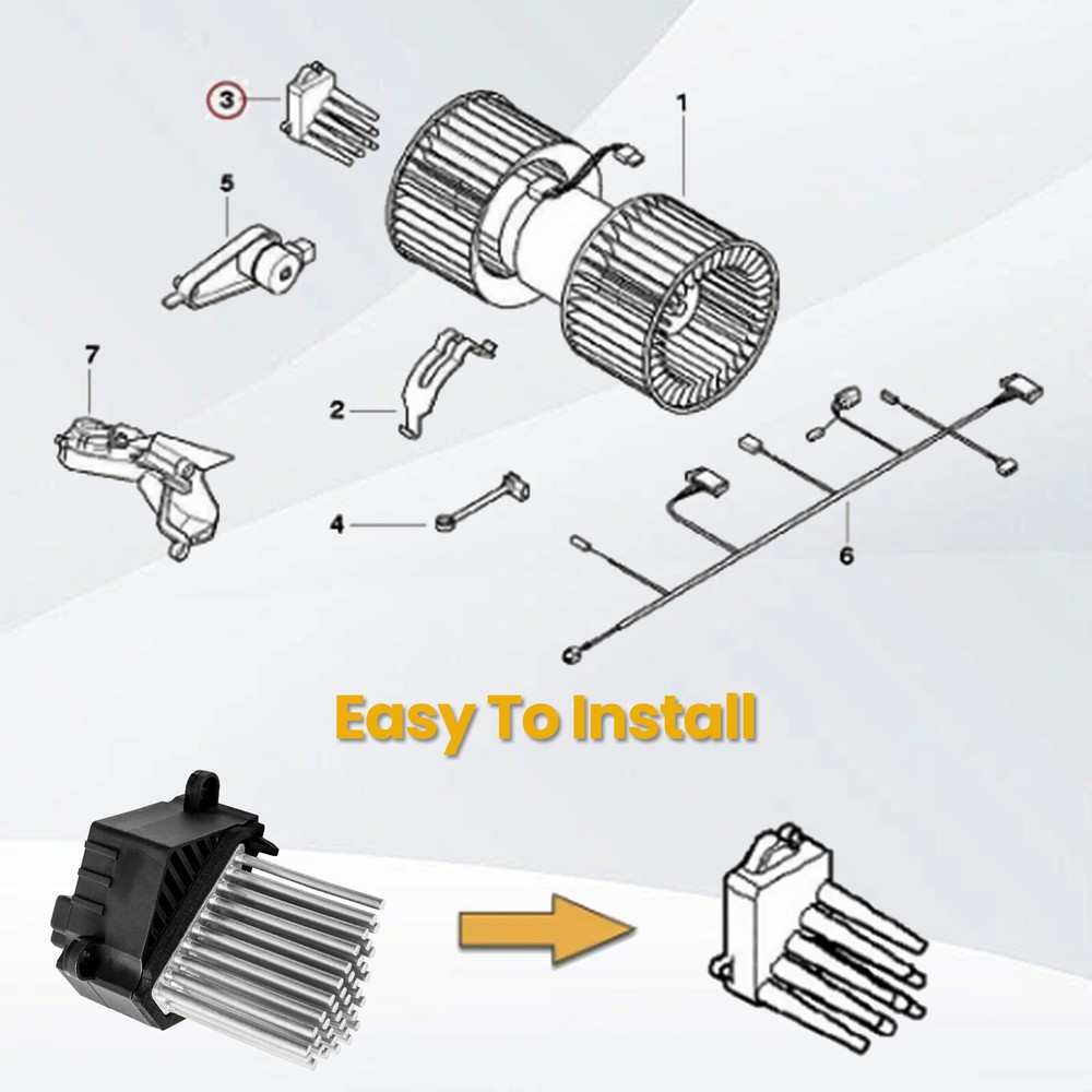 Blower Motor Resistor Final Stage Unit For BMW E46 E39 E83 E34 X3 X5 2000-2006