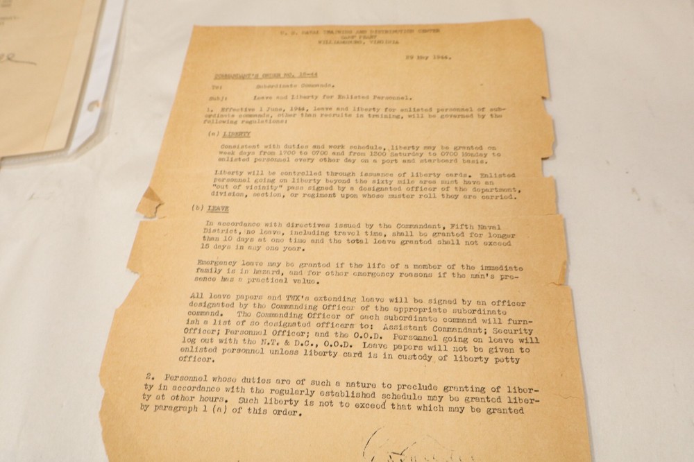 WWII Era Selective Service Army Navy Recruiting Training Orders Misc.